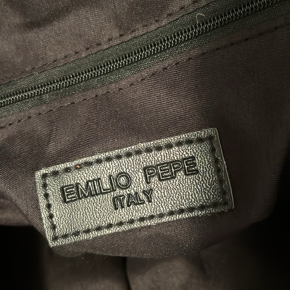 Emilio Pepe backpack.  EUC. Drawstring and snap closure - Picture 3 of 4